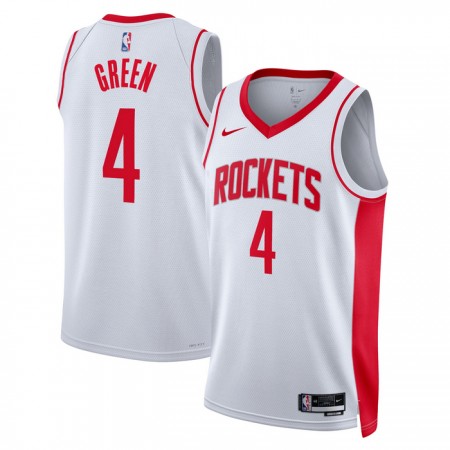 Maillot Basket Homme Houston Rockets Jalen Green 0 2022-23 Nike Association Edition Blanc Swingman